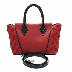 Louis Vuitton Velours Tote W BB Handbag Veau Casimir Cerise Red